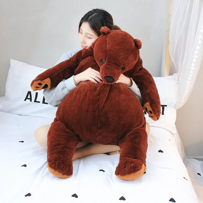 100cm enorme orso bruno peluche adorabile orso peluche morbido bambola cuscino giocattoli per ragazze bambini compleanno