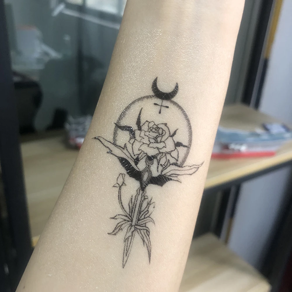 Tatuagem corpo adesivos para Halloween Cosplay, Game Village, Alina Dimittutu, filha do vampiro, adereços de bênção