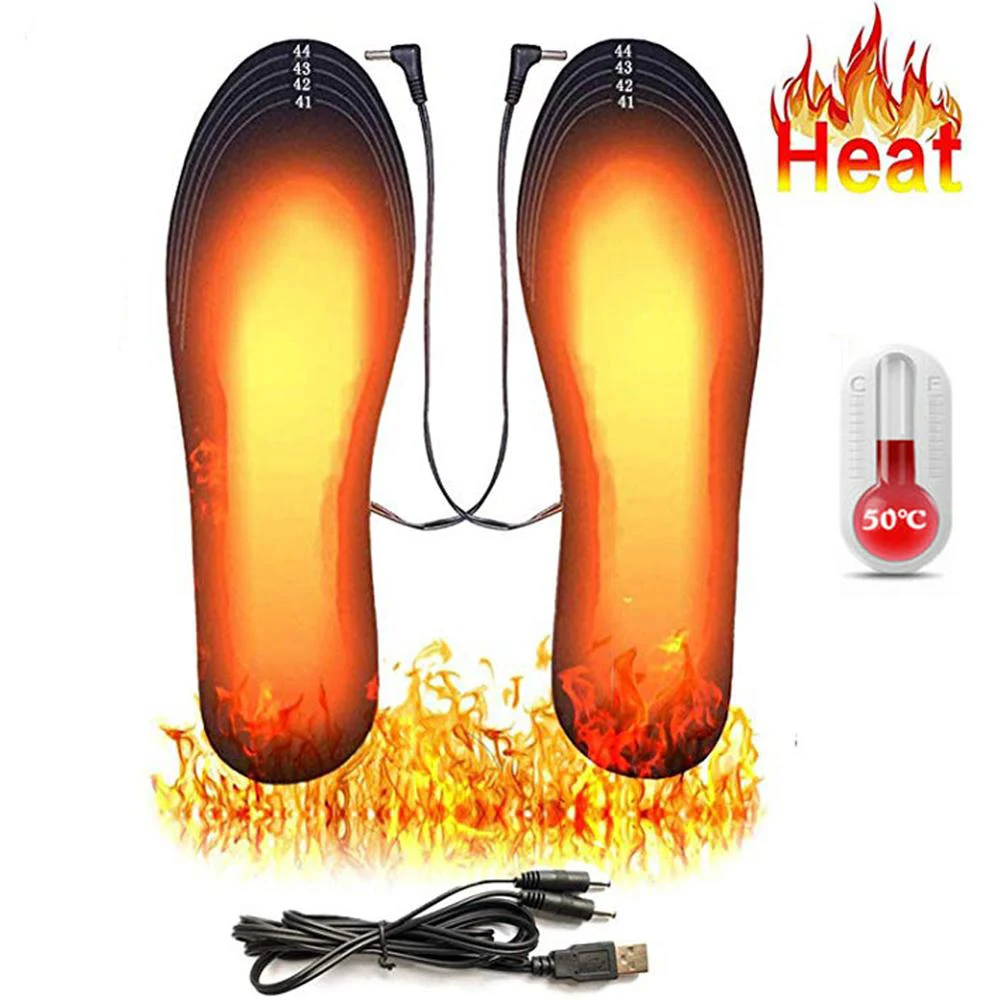 

Wholesale USB Heated Shoe Insoles for Feet Warm Sock Pad Mat Electrically Heating Insoles Washable Warm Thermal Insoles Unisex