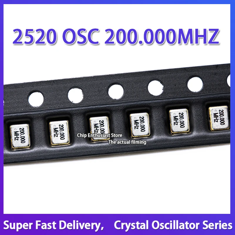 10PCS Active Crystal Oscillator SMD 4P 2520 200M 200MHZ 200.000MHZ Resonator 3.3V  Original Genuine 2.5X2.0MM