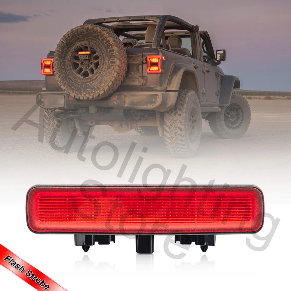 1Pc High Mount 3rd Brake Light Rear Stop Lamp For Jeep Wrangler JL 2018 2019 2020 2021 Tail Warning Lamps Rear Bumper Reflector