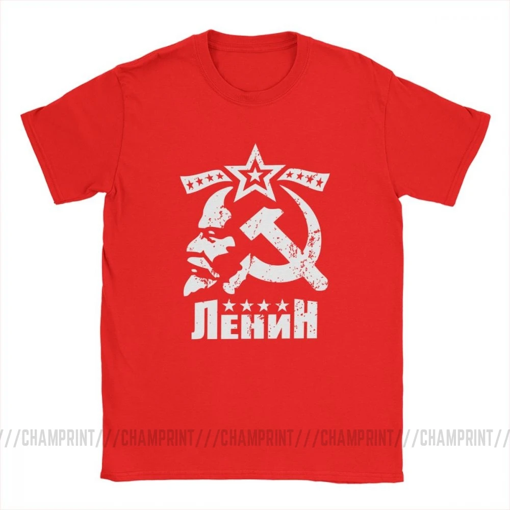 Vladimir Ilyich Lenin Men\'s T Shirts CCCP USSR T-Shirt Bolshevik Revolution Clothes Communism Marxism Socialism Tee Shirt