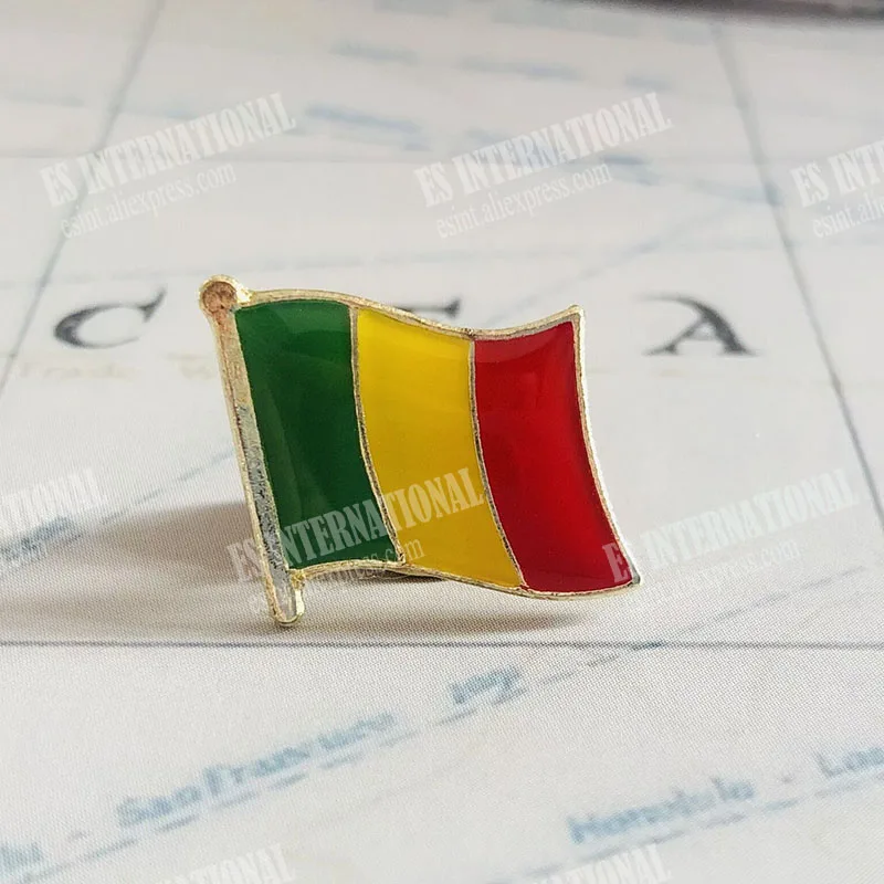 MALI  National Flag Embroidery Patches Badge Shield And Square Shape Pin One Set On The Cloth Armband   Backpack  Decoration