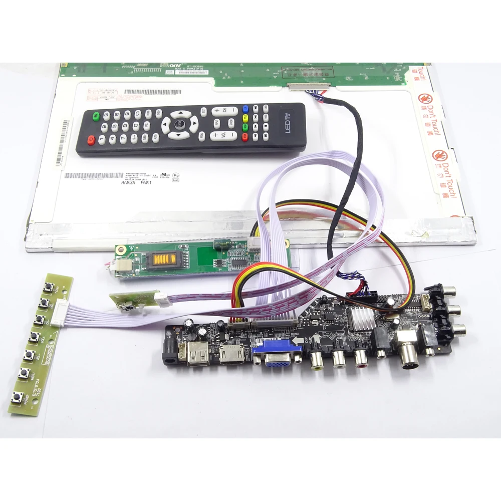 Imagem -04 - Placa de Controlador Digital Kit de Driver para Qd15tl07 1280x800 Dvb-t Exibição Remota Hdmi Compatível com Led Usb Vga av tv