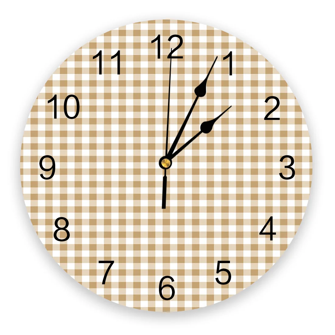 Lattice Simple Plaid Wall Clock For Home Decoration Living Room Quartz Needle Hanging Watch Modern Kitchen Clock