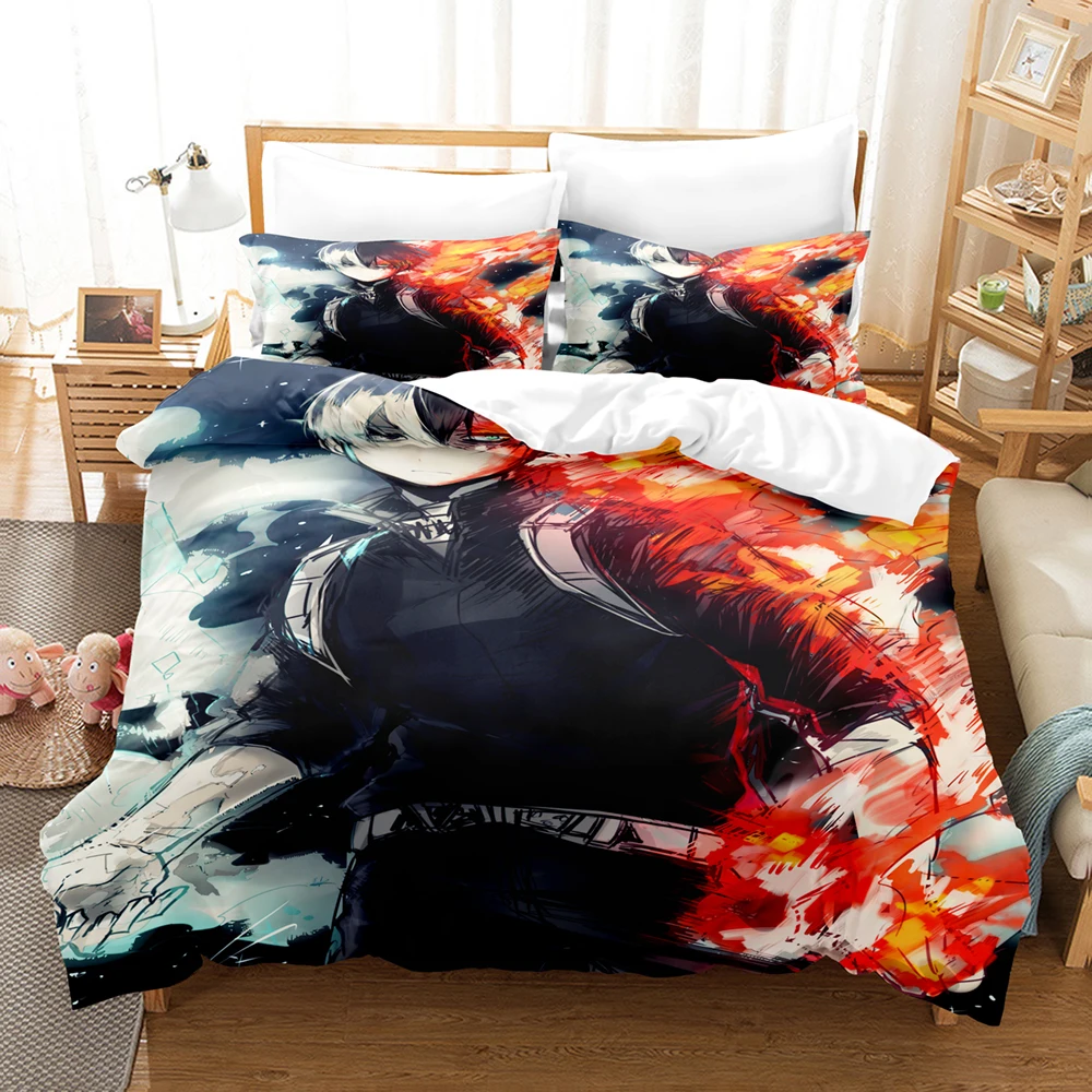 Attacking Giant Bedding Set  Japan Anime Cartoon Home Texitile Soft Duvet Cover Kids Bed Quilt Cover Bed Cover Set