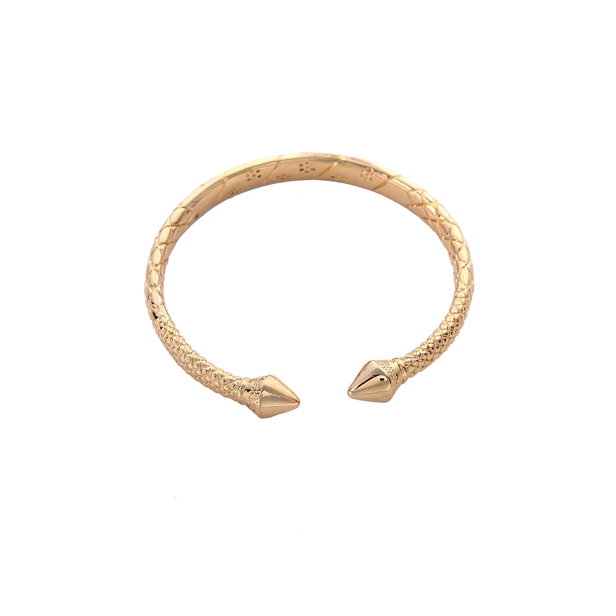Gold Color Luxury Brass Copper Metal Bangle Women Fashion Charm Bracelets Jewelry