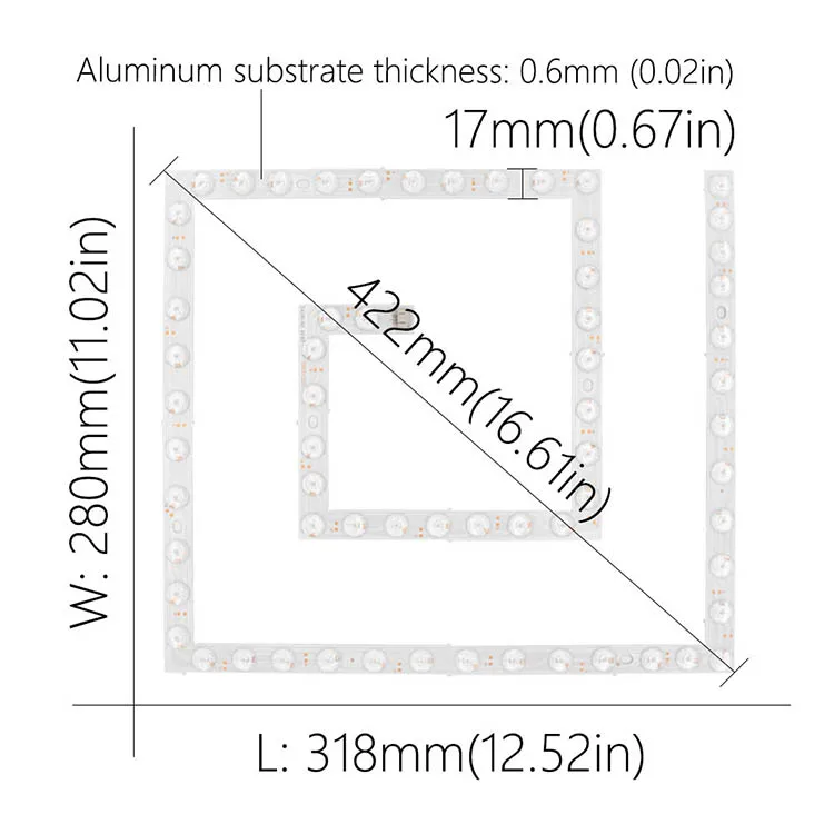 40W LED Panel Lights SMD Module Lamp Energy Saving AC220V Square Ceiling Lamp Board Replace Light Source Convenient Installation