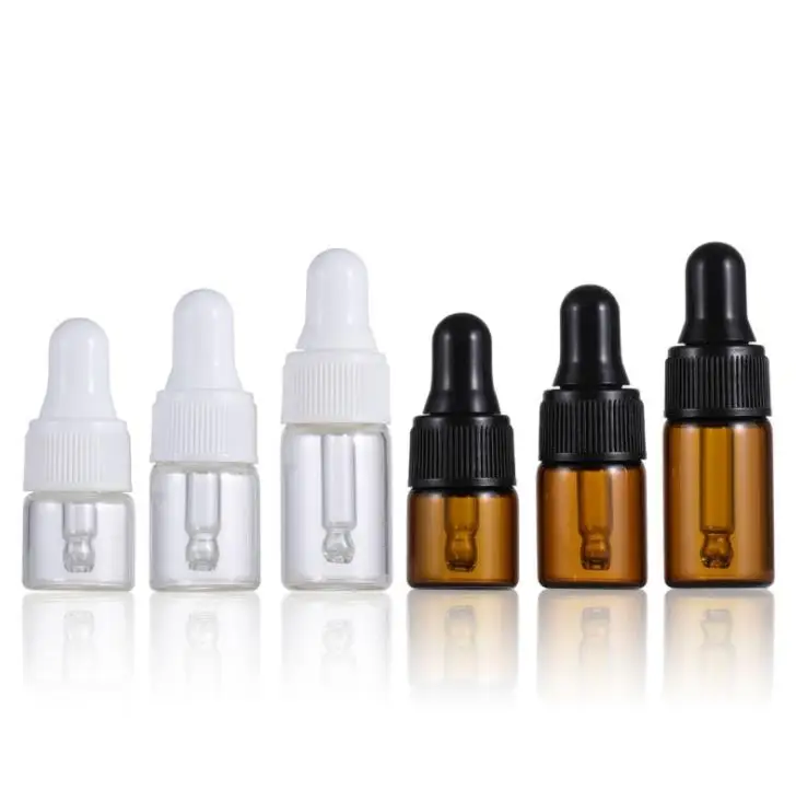 

1ml 2ml 3ml Transparent amber Dropper Bottle,Essential Oil/Perfume Samples Packaging Container SN516