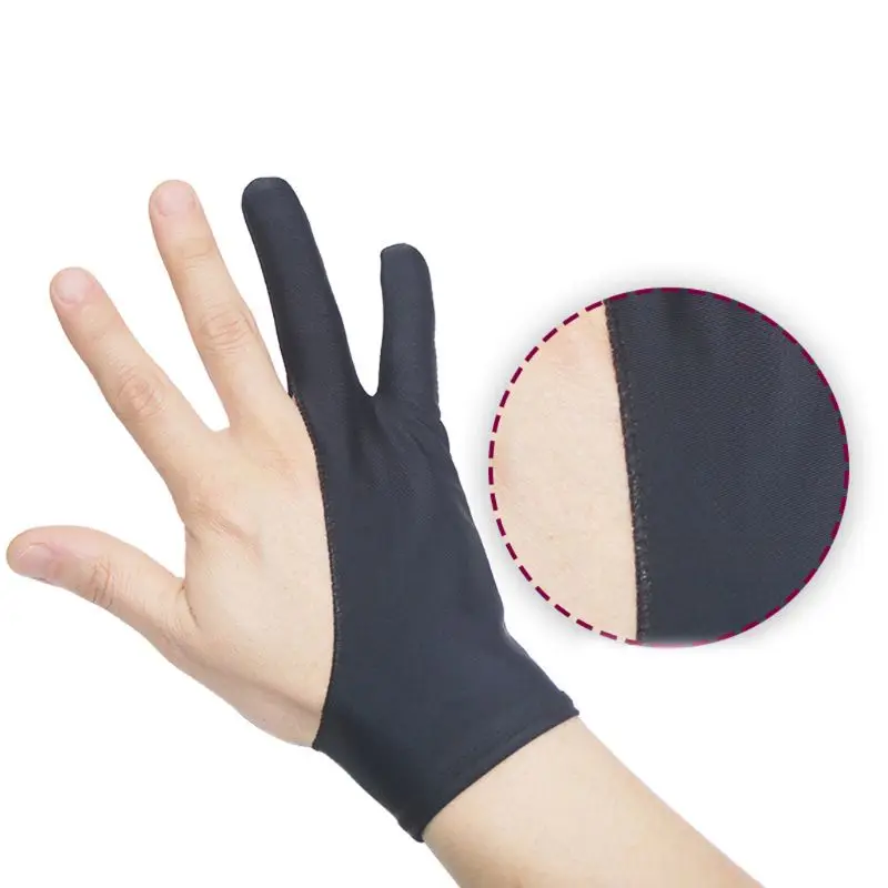 2 Fingers Drawing Glove Anti-fouling Artist Favor Any Graphics Painting Writing Digital Ablet for Right and Left Hand