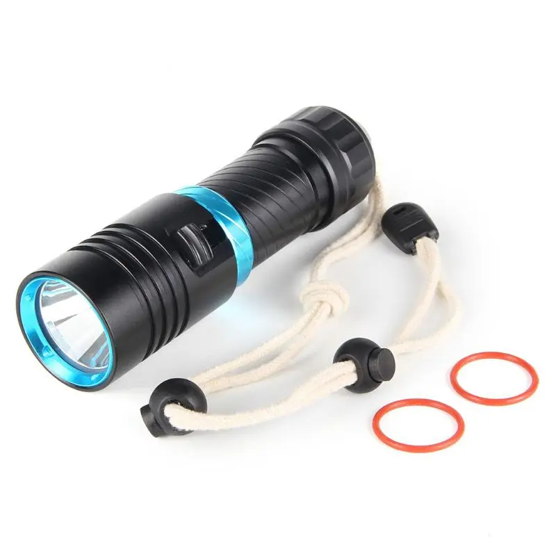 50JC Waterproof LED Flashlanp Underwater Light Aluminum Alloy Material Waterproof IPX8 Grade for Underwater Sport Diving Lamp