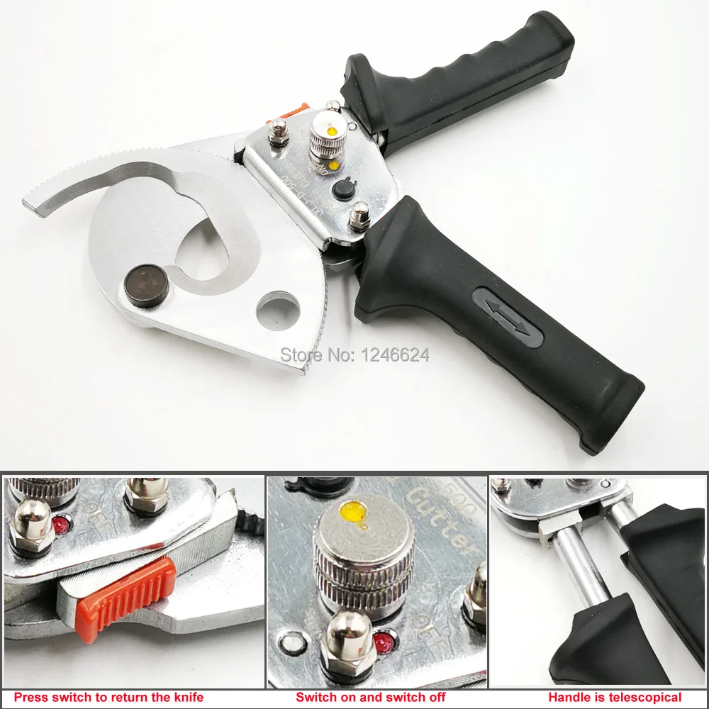 

High Quality Hand Max 40mm Cu/Al cable Cutter D-500 Wire Shears with Best Price from China Haicable