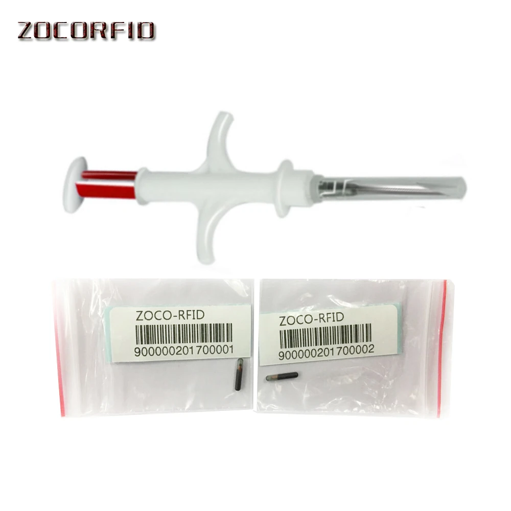 ISO11784 FDX-B 2.12x12mm cat dog microchip animal syringe ID implant pet chip needle vet RFID injector PIT tag for dog cat fish