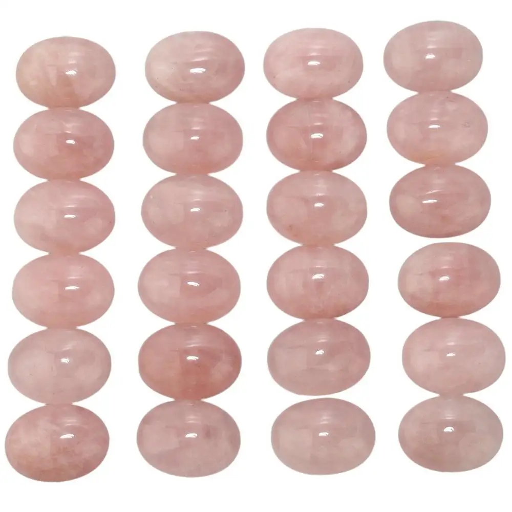 Sale 2ps/lot Natural Rose Pink Quartz Bead cabochons,10x14mm 12x16mm 13x18mm 15x20mm,30x40mm Oval Gem stone Cabochon Ring Face