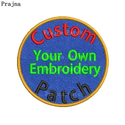 Prajna Custom Embroidery Patch Iron On Patch Clothing Thermoadhesive Patches Design For Person Company Team Logo Patches DIY