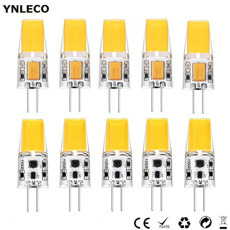 

10pc G4 COB LED Lamp 12V AC DC 3W leds G4 Light Bulb Lampadas Lampara Lamba Luz 360 Beam Angle Replace 30W Halogen Lamp for home