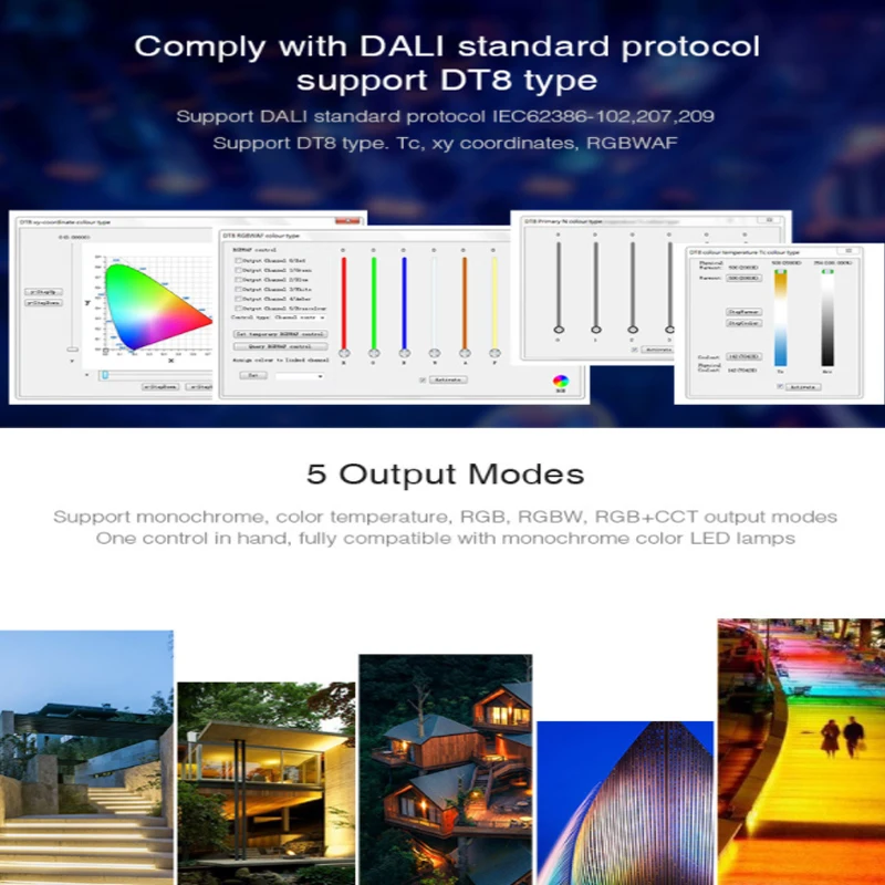 Miboxer DT8 DL-X 5 In 1 Led Controller Enkele Kleur/Cct/Rgb/Rgbw/Rgb + Cct smart Led Dimmer Voor Led Verlichting DC12V ~ 24V