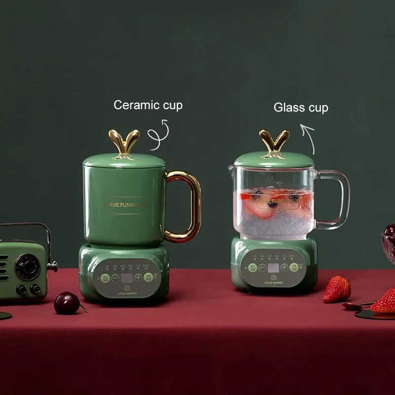 600ml Electric Kettle Portable Stew Cup Health Preserving Pot Boiled Water Cup Tea Pot Heating Cup Kettles For Office Home 220V