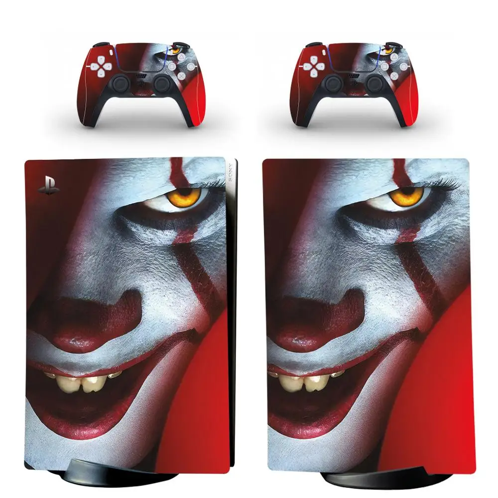 Pennywise PS5 Digital Edition Skin Sticker Decal Cover for PlayStation 5 Console and 2 Controllers PS5 Skin Sticker Vinyl