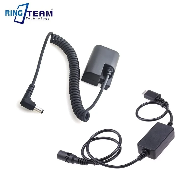 Dummy Battery DR-E6 Plus TYPE-C to DC Female Head Step-down 8V Power Cord for Canon EOS 60Da/70D/80D Full Decoding