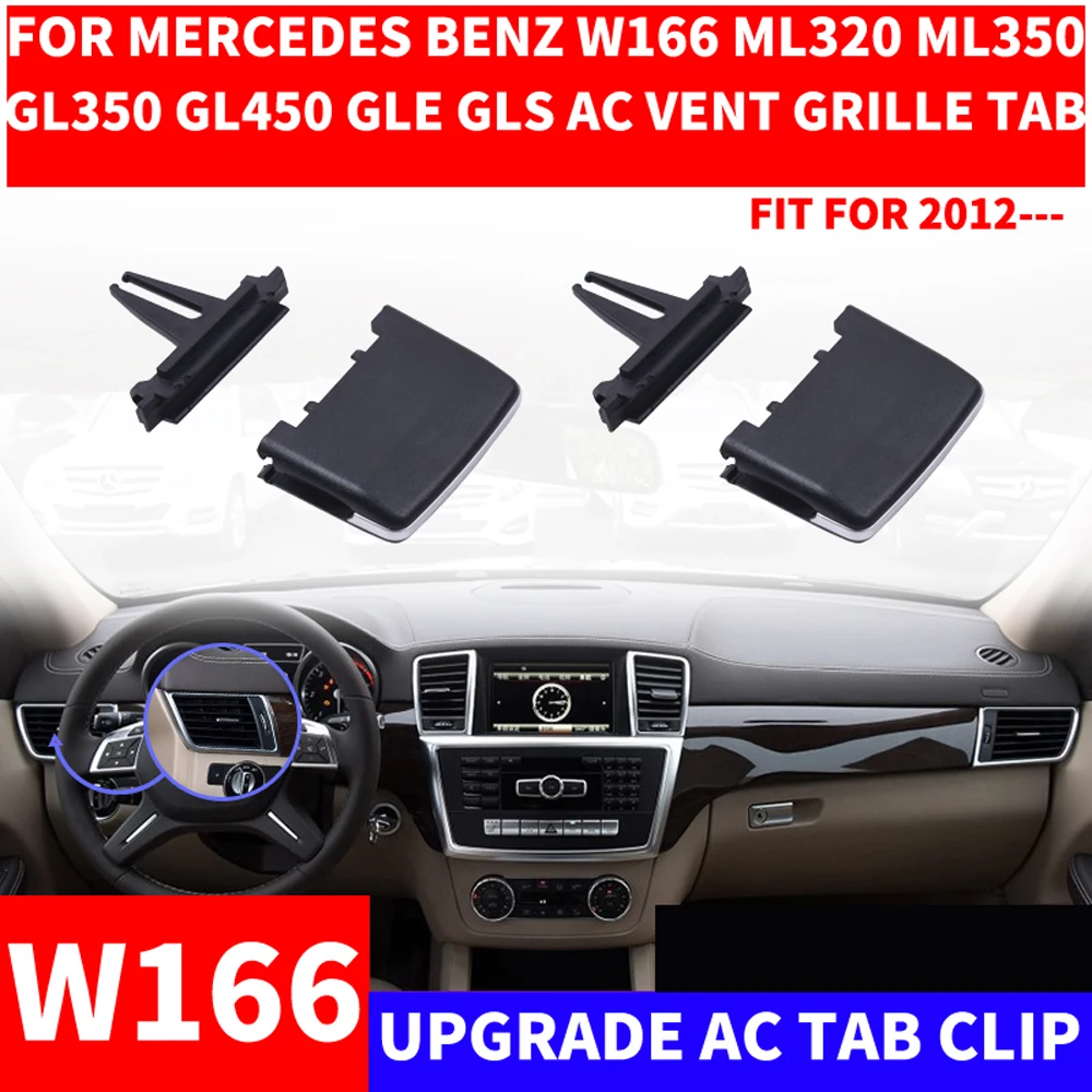 Car Front AC Air Conditioning Center Rear A/C Vent Grille Silder Tab Clip Repair Kit For Mercedes Benz W166 ML320 ML350 GLS GLE