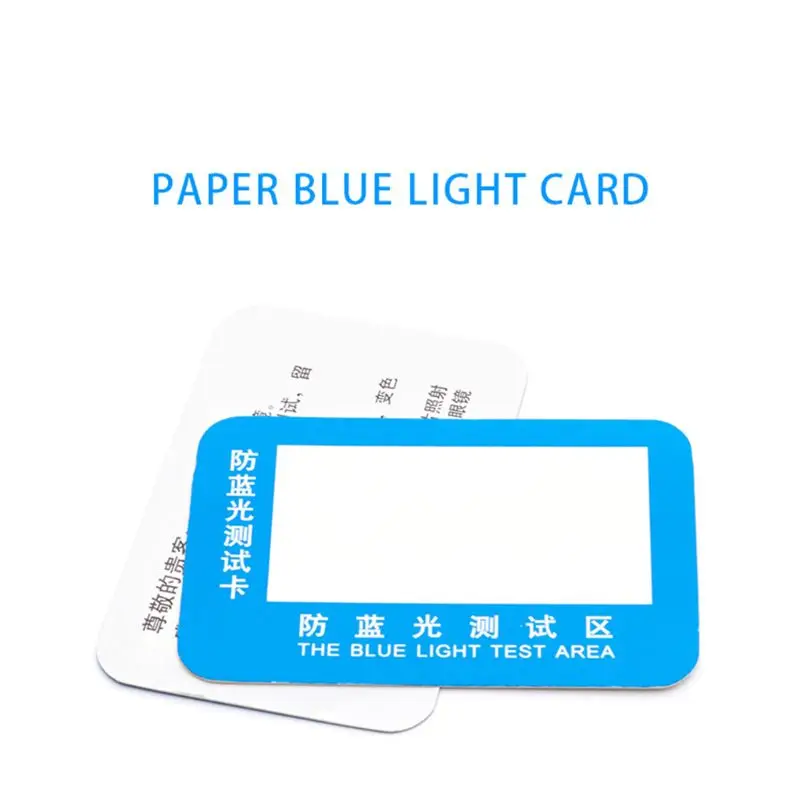 10pcs PVC Anti-Blue Light Test Card Test Light Glasses UV Test Accessories Card Blue Light Detection Card Generator Card