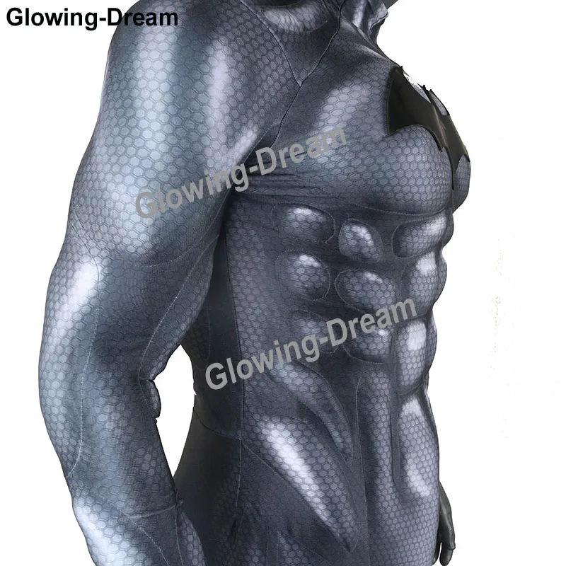 High Quality New Arrival Add Bat Logo Fullbody Muscle Padding Bat Cosplay Costume Muscle Shade Bat Costume