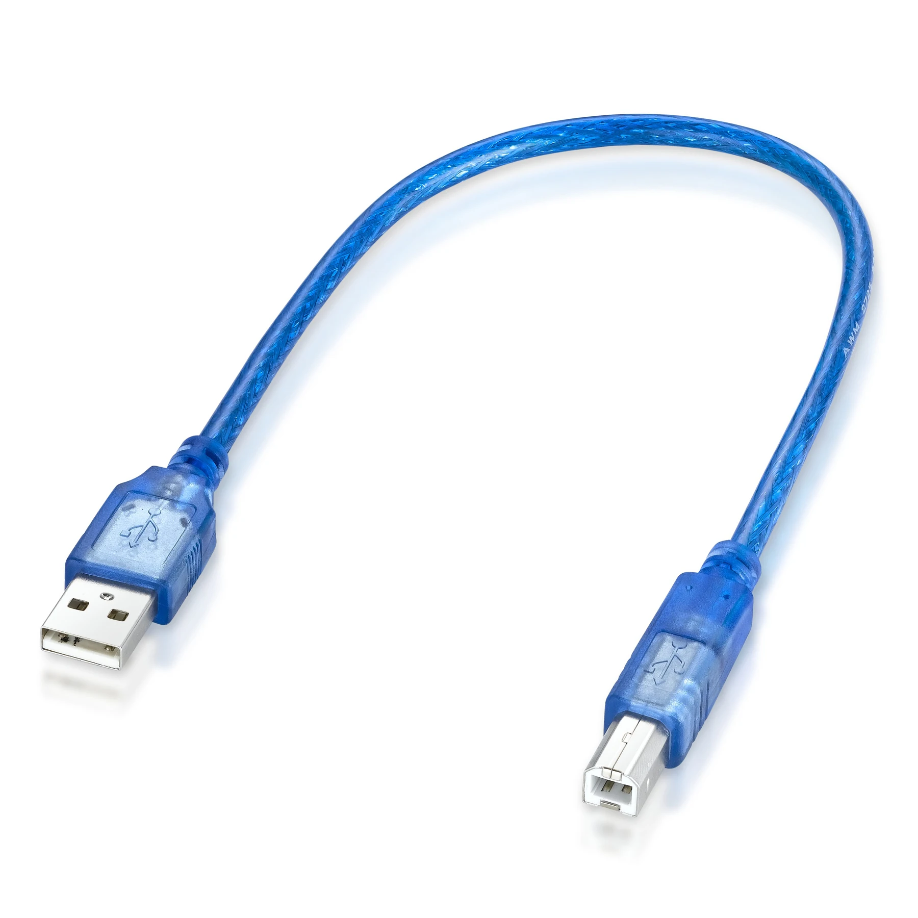 Bochara USB 2.0 kabel do drukarki typ A męska do typu b męskie podwójne ekranowanie (folia + pleciony) wysoka prędkość 30cm 50cm 100cm