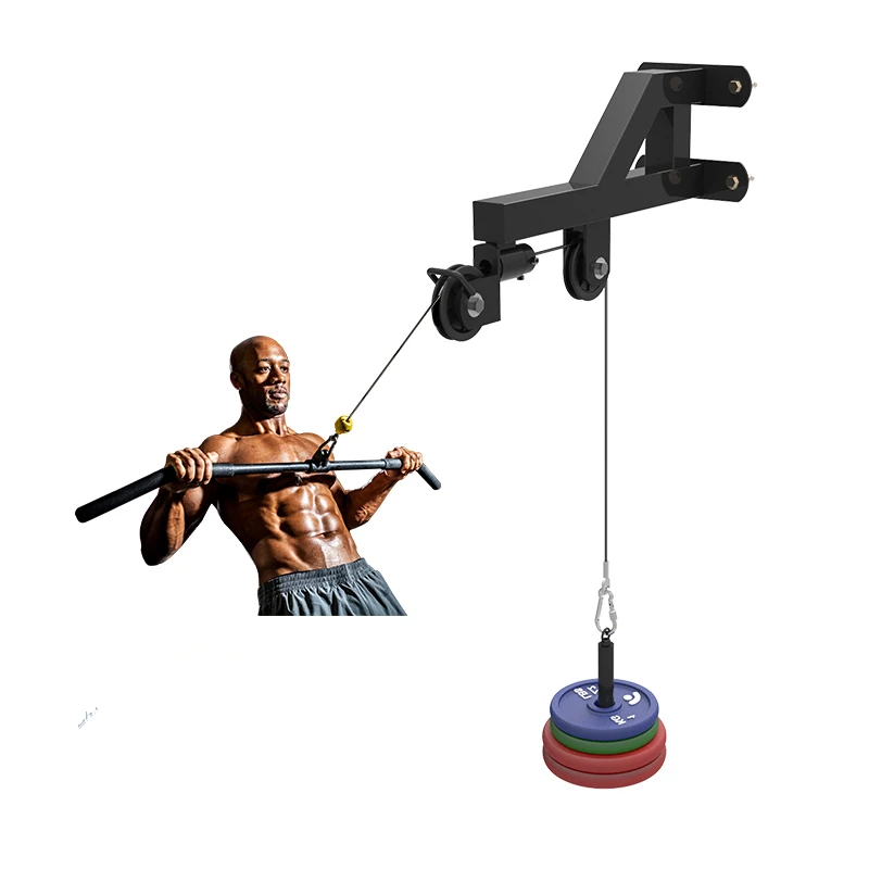 Home Gym Fitness Cable Machine Attachments Workout Triceps Biceps Pulley System Rowing Equipment Drop Down Trainer