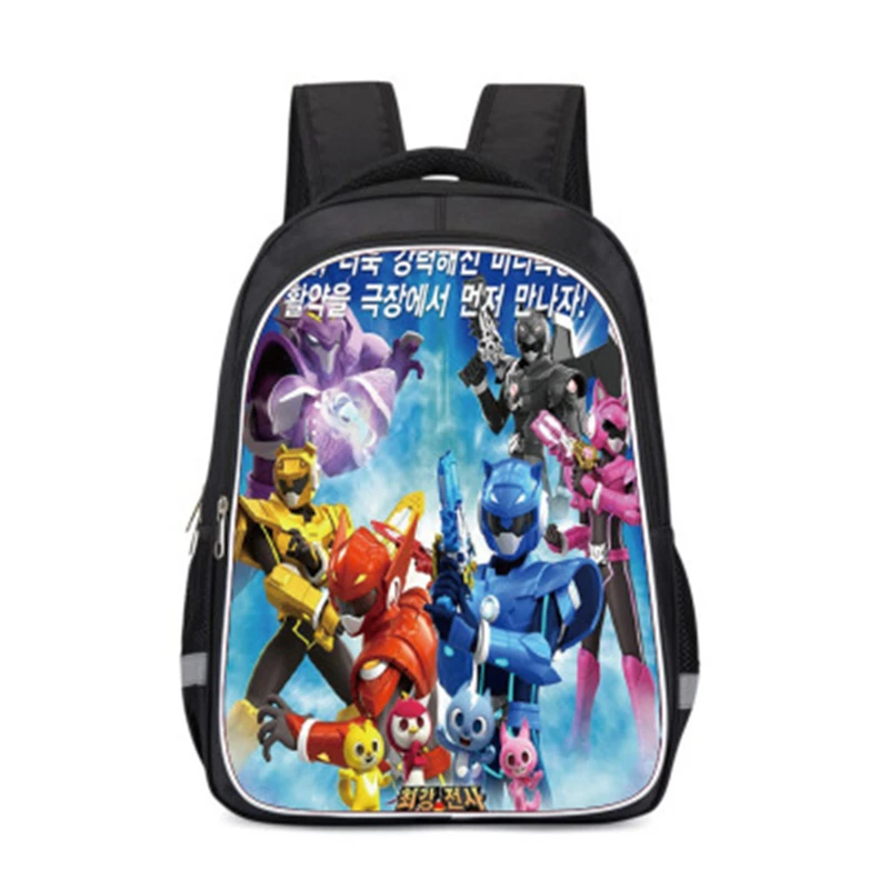 Kids Boys Girls Kindergarten  3D Cartoon Bag Miniforce/Mini Commando Pattern Backpack Character Book Bags & School Backpacks