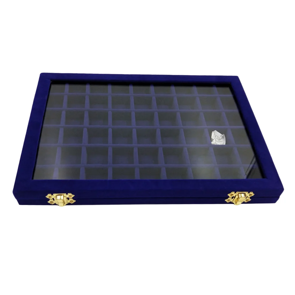 Organizador de joyas Premium de terciopelo portátil, caja de almacenamiento, soporte de exhibición de anillos y colgantes, contenedor, bandeja de