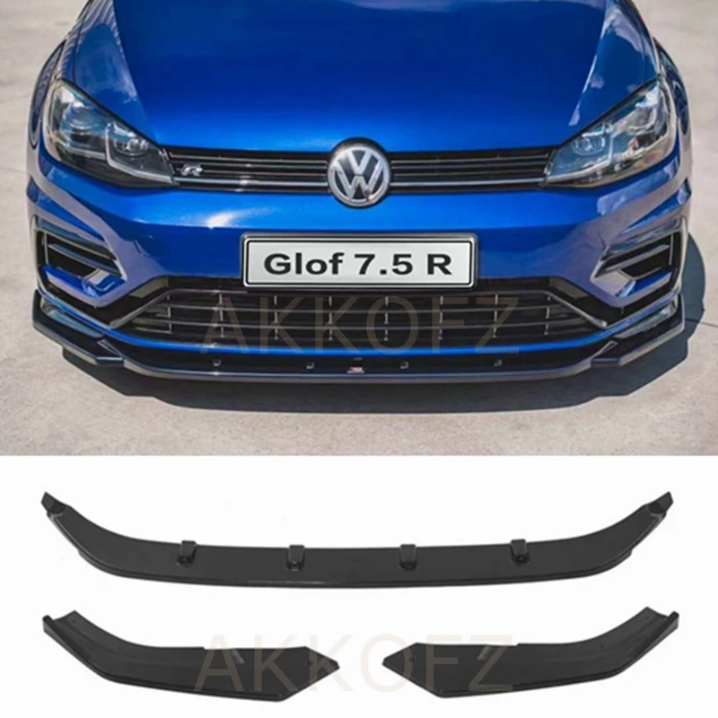 FOR GOLF 7.5 RLINE/R MAX spoiler bumper diffuser front lip body kit ABS material 3-stage for Volkswagen