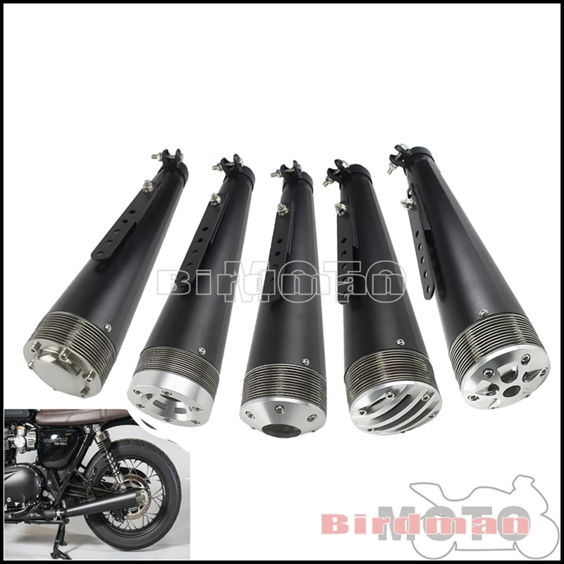 

37-45mm Motorcycle Universal Muffler Exhaust Pipe Adjustable Silencers For Harley Sportster Dyna XL1200 XL883 Cafe Racer Bobber