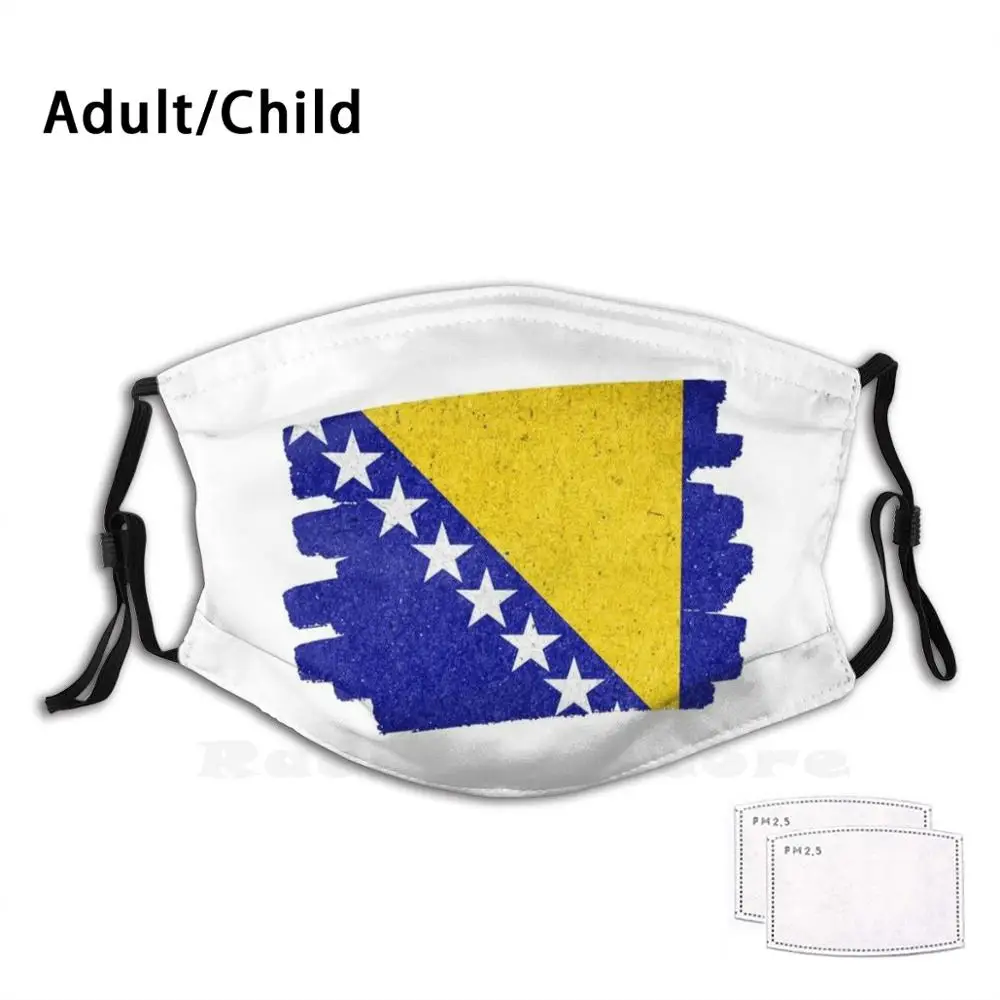 

Bosnia And Herzegovina Flag Adult Kids Anti Dust Filter Diy Mask Bosnia And Herzegovina Bosnian Bosnia Herzegovina Sarajevo