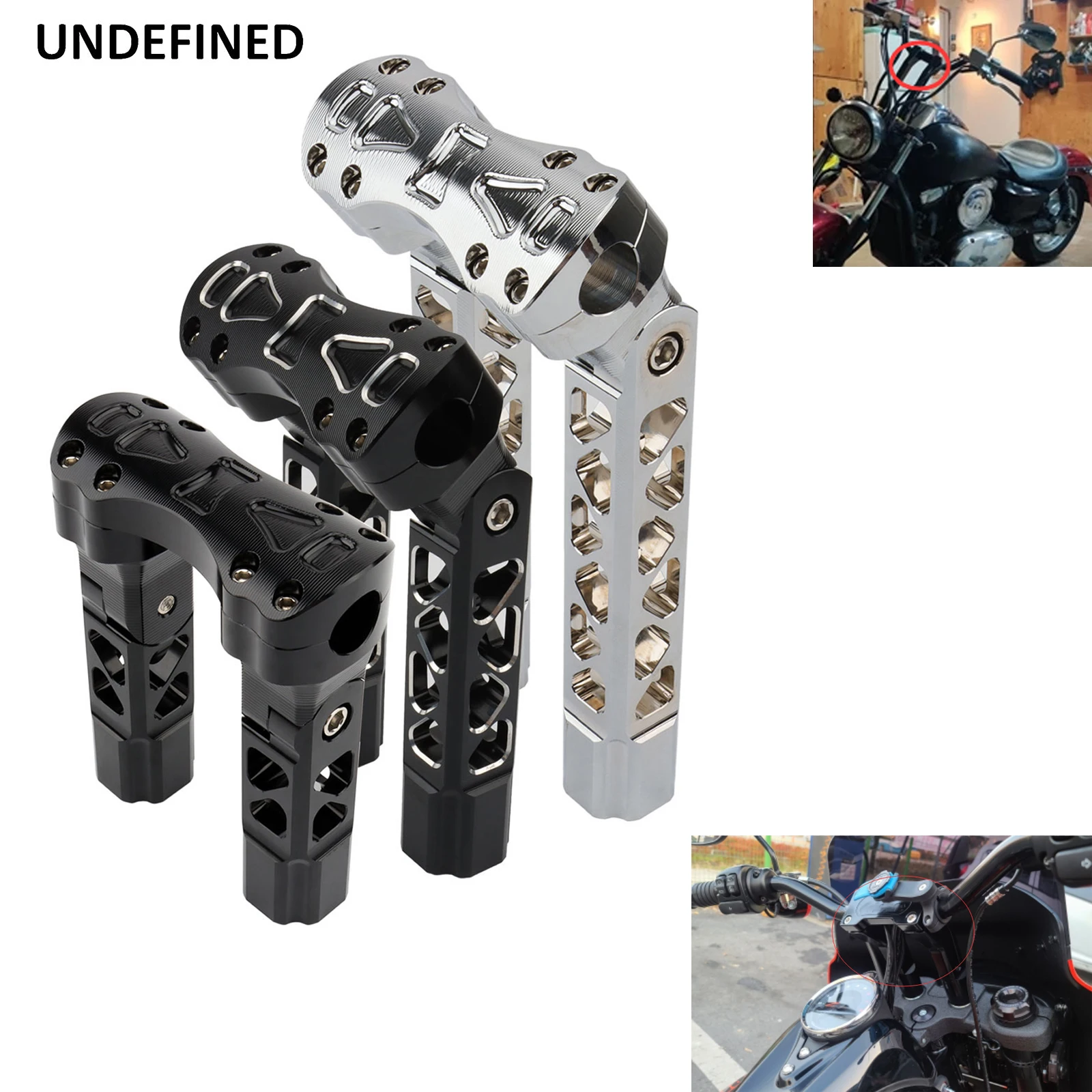 

25mm Pullback Handlebar Risers Straight Adjust Riser Clamp for Harley Sportster 883 1200 Softail Fatboy Dyna Street Bob Touring