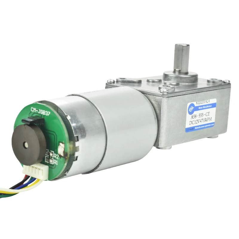 5840-555 Turbo Worm Miniature DC Reduction Motor DC 12V 24V Motor with Encoder Self-locking Gear New DC Electric Motor For DIY
