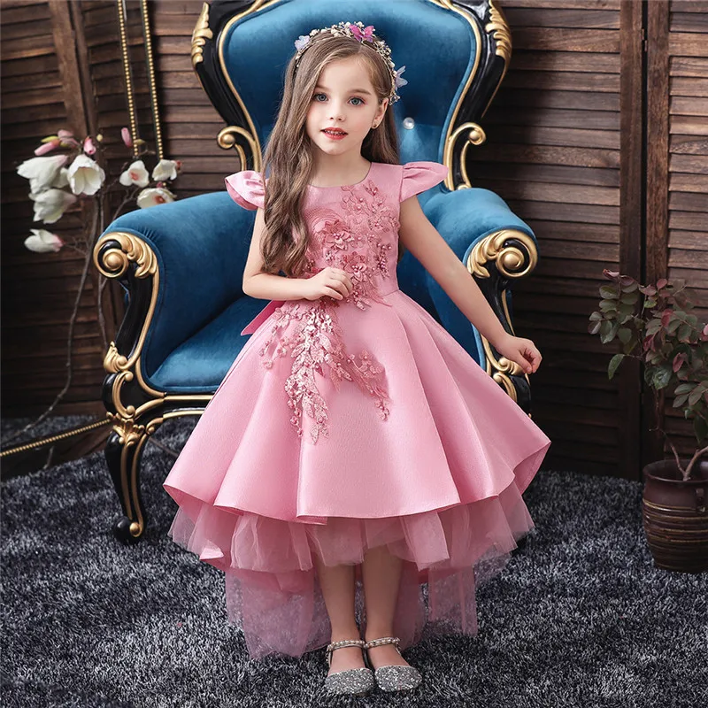 

3-12T girl's swallowtail mesh princess Dresses for Girl Children Party Clothing Kids Evening Formal Dress for Bridesmaid Wedding