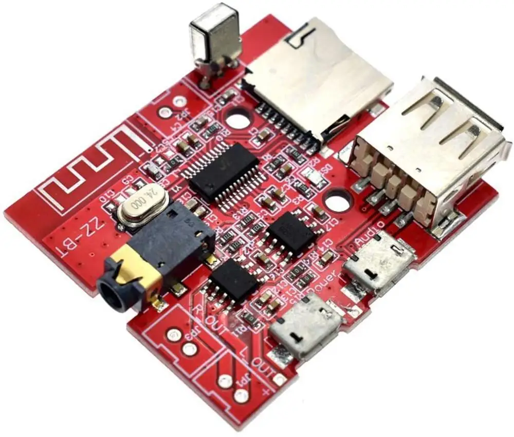 3W Car Bluetooth 4.1 MP3 WAV Decoding Board Speaker Amplifier Audio Receiver Module Support USB/TF/U-Disk/IR with Remote Control