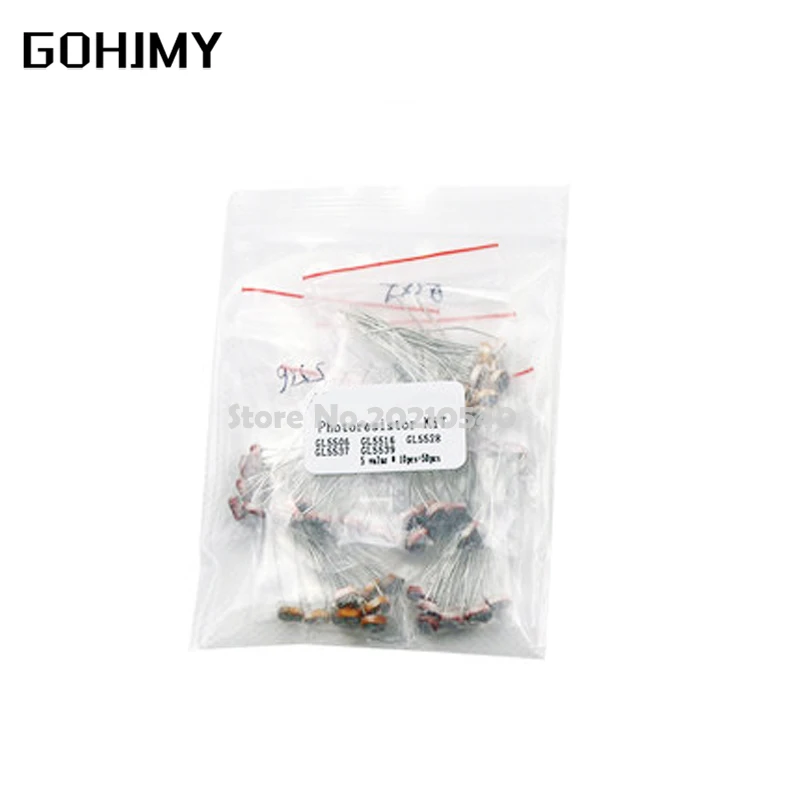 50pcs(5value*10pcs) LDR Photoresistor diy kit for GL5506 GL5516 GL5528 GL5537 GL5539