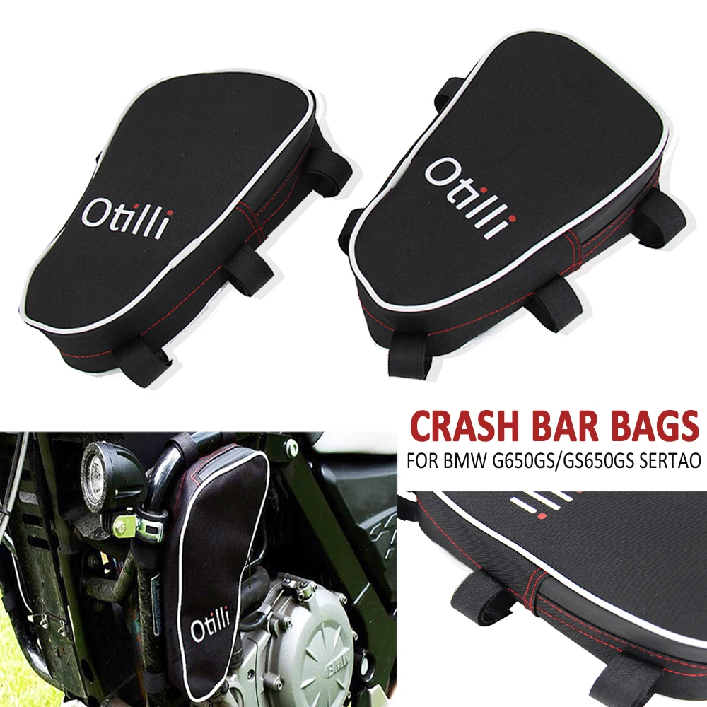 

NEW Motorcycle Frame Crash Bar Bags For BMW G650GS Sertao Tool Placement Travel Bag FOR SW Motech Crash Bar G650GS