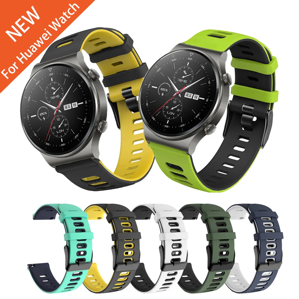 

For Huawei Watch GT 2 Sports Silicone Band Pro Strap Watchband for Watch GT 2e GT2 42mm 46mm Bracelet Correa