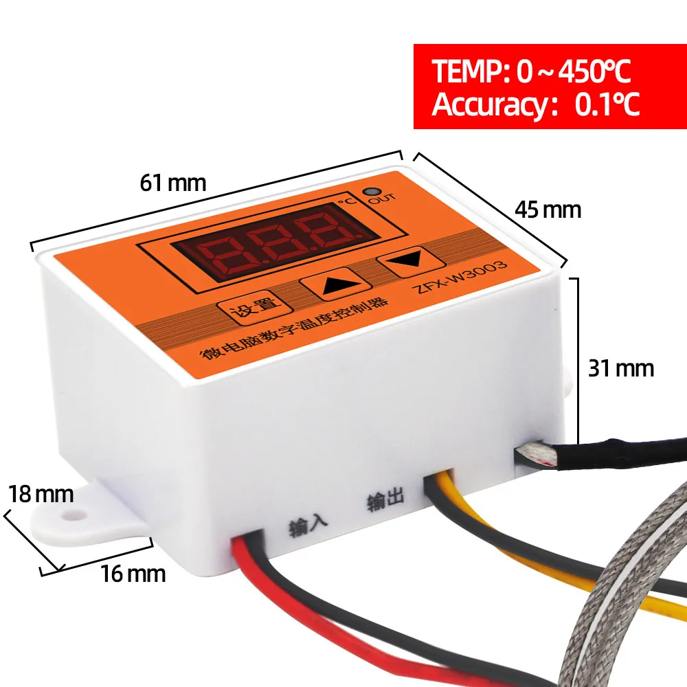 Micro Temperature Controller Thermostat ZFX-W3003 Thermoregulator 12V 24V 220V Intelligent Incubator Water Temp Regulator