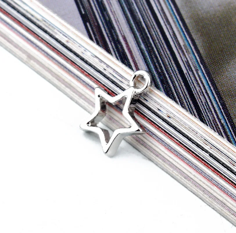 10pcs Minimalism Small Mini Alloy Hexagram Star Earring Charms Connector Findings Eardrop Necklace Key Pendants Jewlery Making