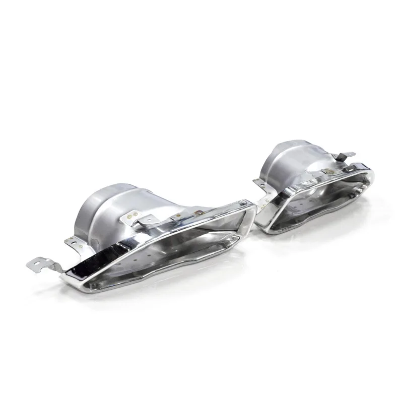 One Pair Black/Silver Exhaust Pipe For B-MW 3 Series Change M340 Square G20 G28 320 325im 330 Car Styling Muffler Tip