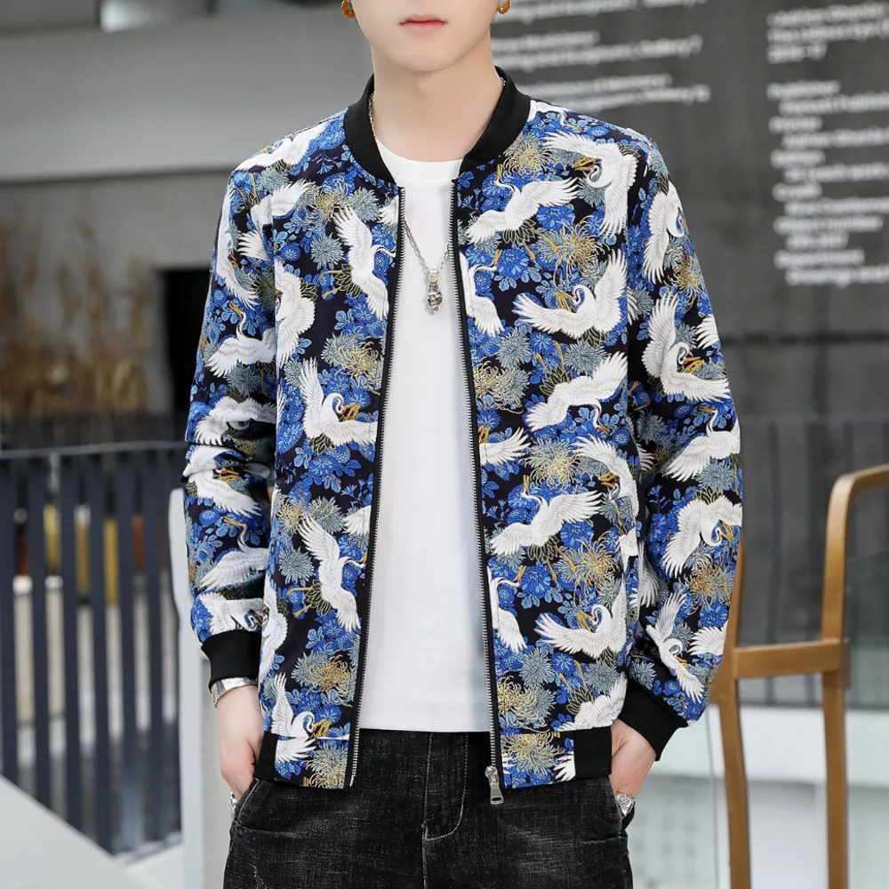 

Autumn Chaqueta Hombre Cotton Men's Flower Jacket Plus Fat Large Size Coat Jaqueta Masculino Mens Jackets 2020 Bomber Jacket Men