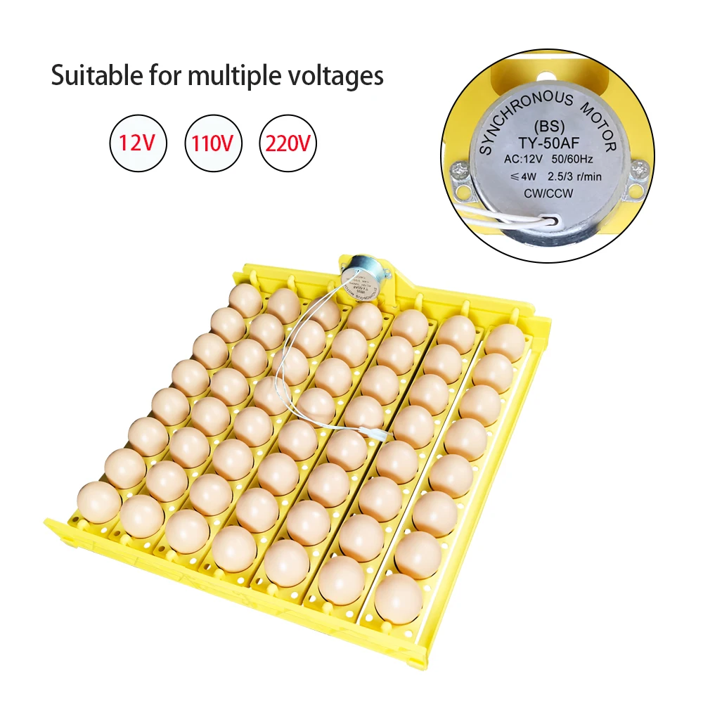 56 Eggs Incubator Eggs Automatic Incubator Motor Turn Tray Poultry Incubation Equipment Farm Poultry Hatching Accessories