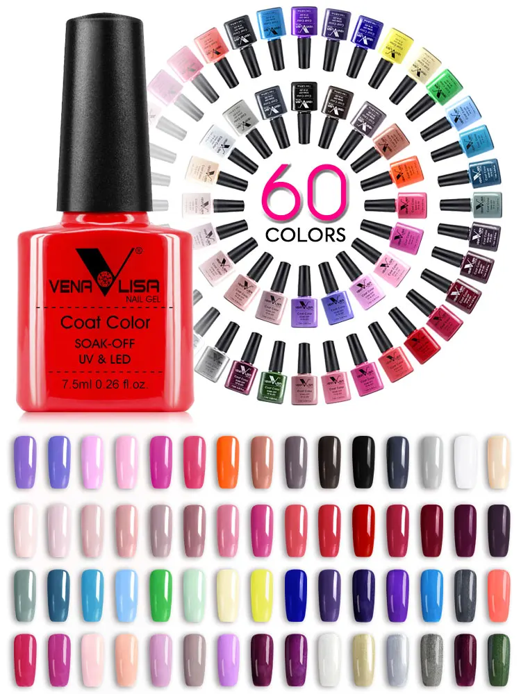 Venalisa-esmalte gel semi-permanente, 120 cores, glitter, imersão, orgânico, led uv, salão de arte