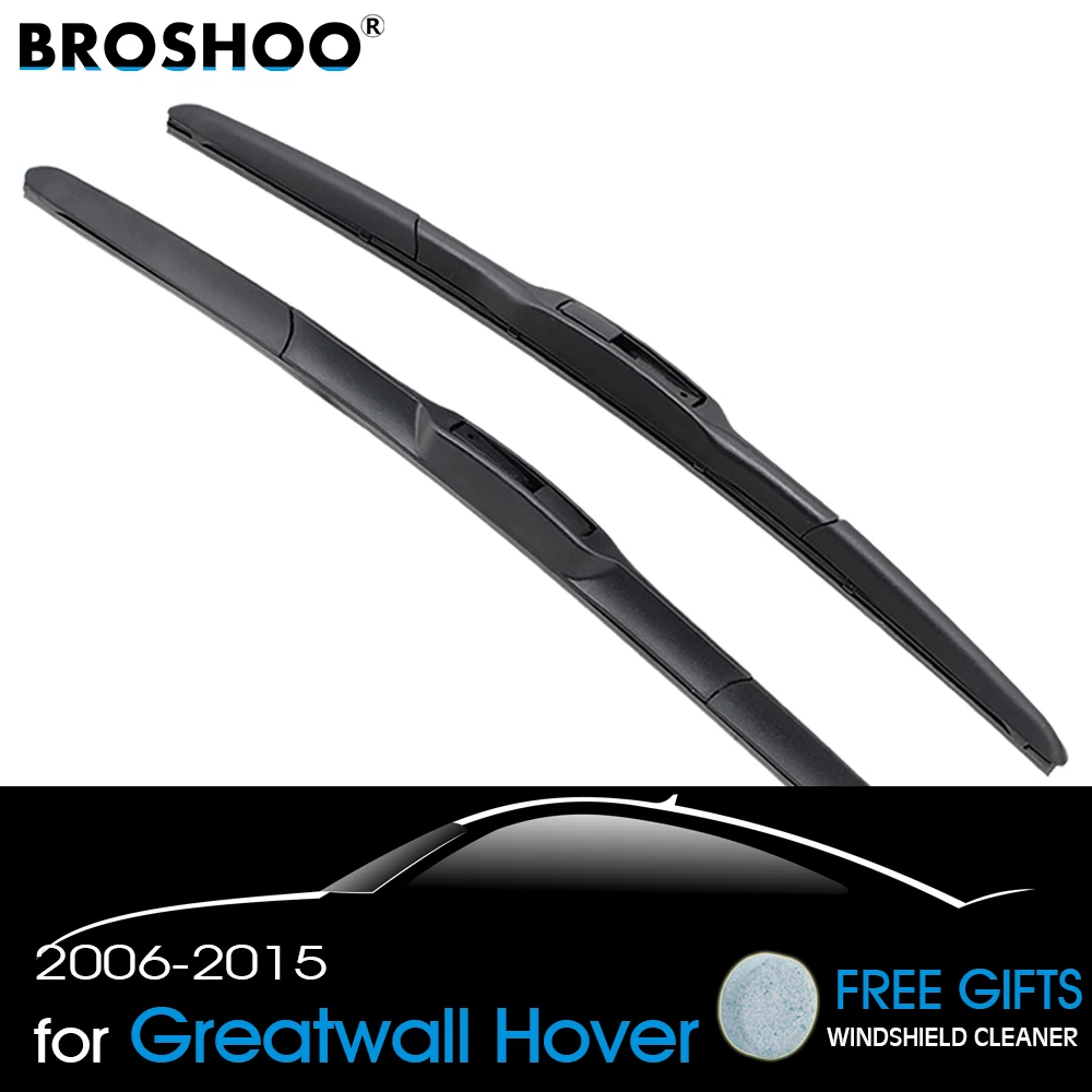 BROSHOO Car Windscreen Wipers Blade Natural Rubber For Greatwall Hover H3,2006 2007 2008 2009 2010 2011 2012 2013 2014 2015