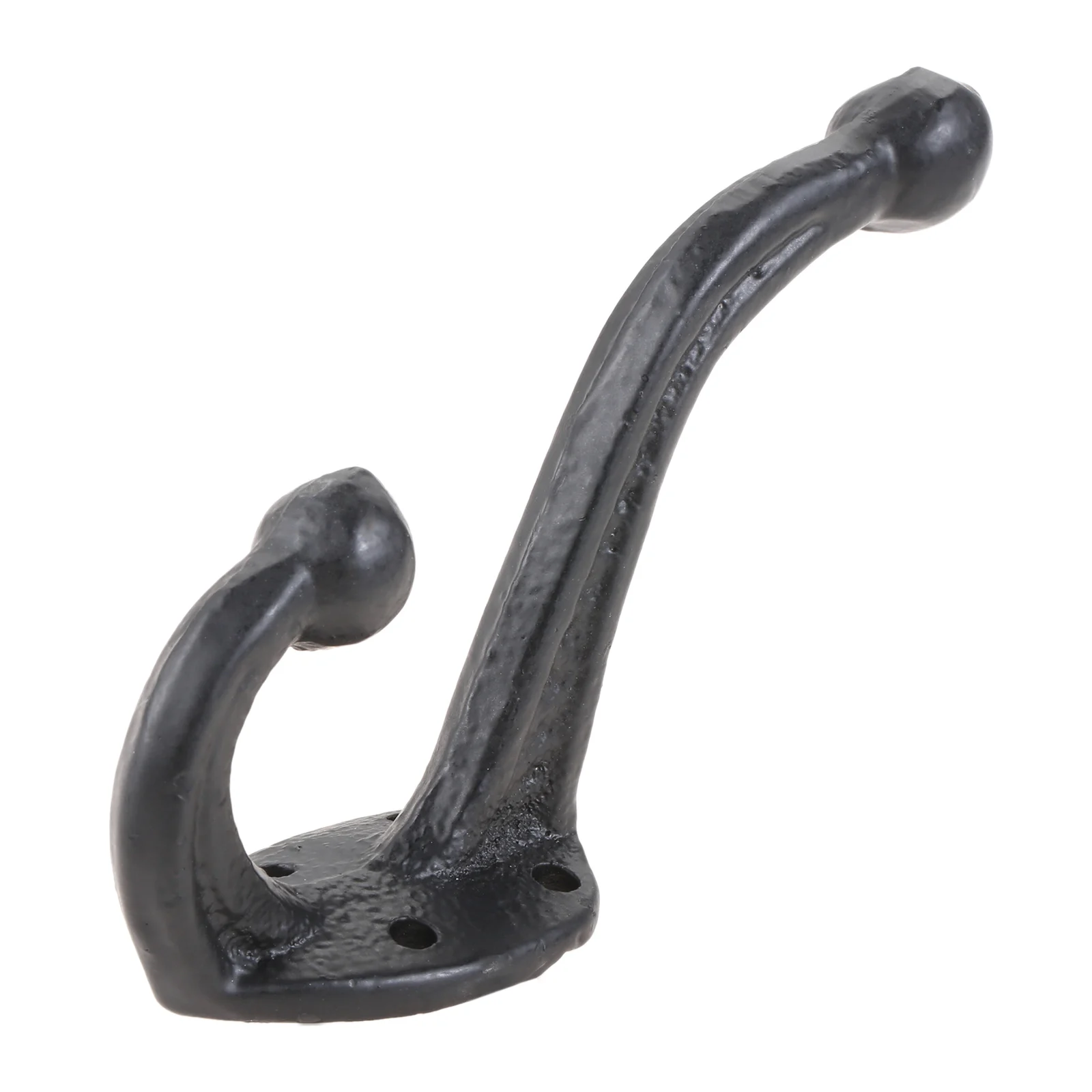 105*69mm Rustic Cast Iron Wall Mounted Coat Hooks Modern Farmhouse Hanger Hook for Hanging Coats Bag Hats Towels Antique Black