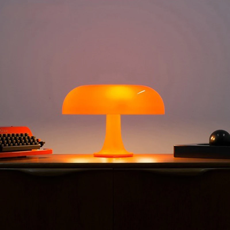 Mushroom LED Table Lamp, Minimalist Desk Lights, Iluminação moderna para o quarto do hotel Bedside and Living Room, Decoração de designer italiano